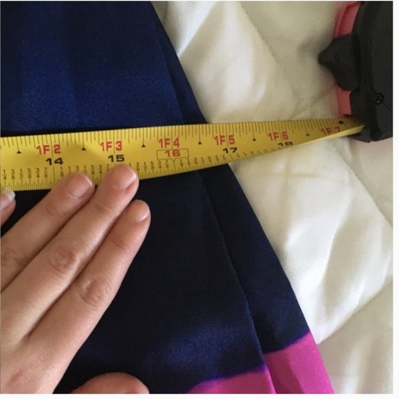 Ted Baker blue pink Hollii off-the-shoulder stripe Jacquard Dress size 1 nwot - Picture 11 of 12